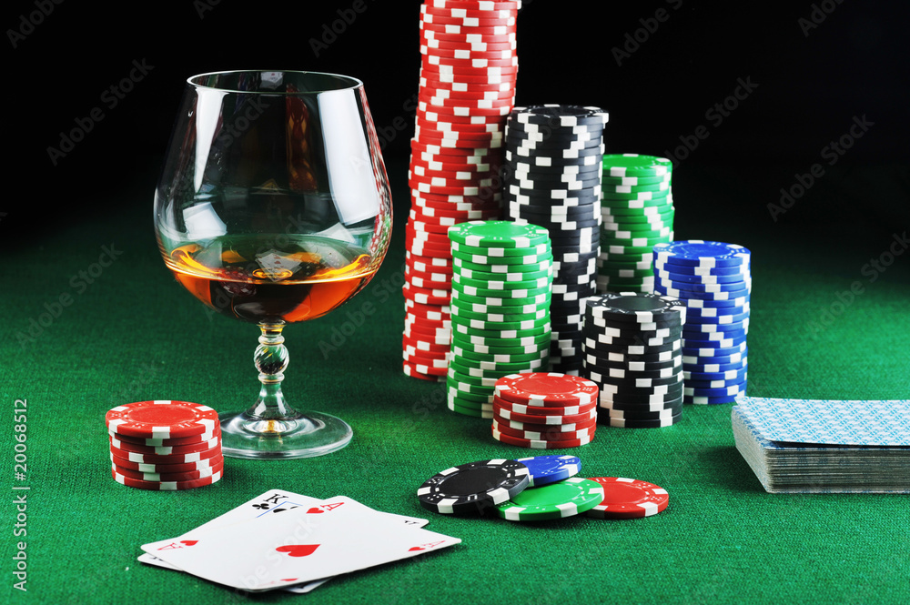 drink and playing cards drink and playing cards
