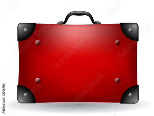 red suitcase illustration