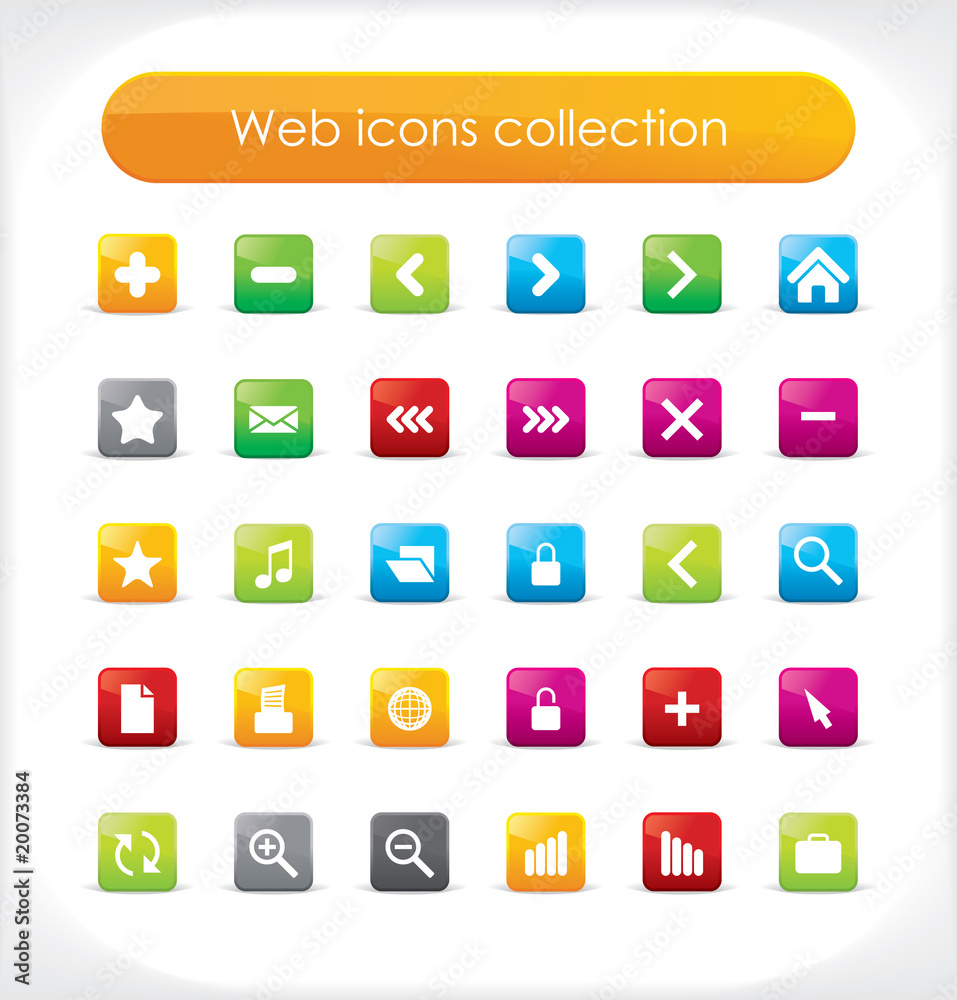 Web icons collection for your business artwork. Vector.