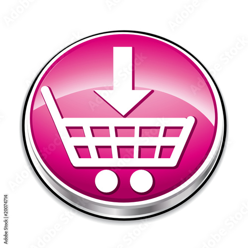 Pink design shopping cart button