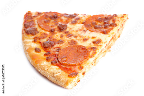 Slice of tasty Italian pizza