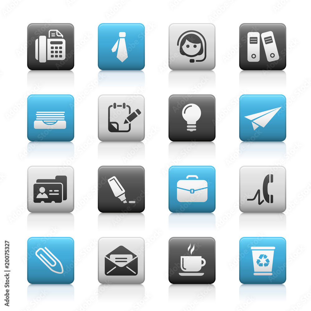 Matte Icons //  Office & Business