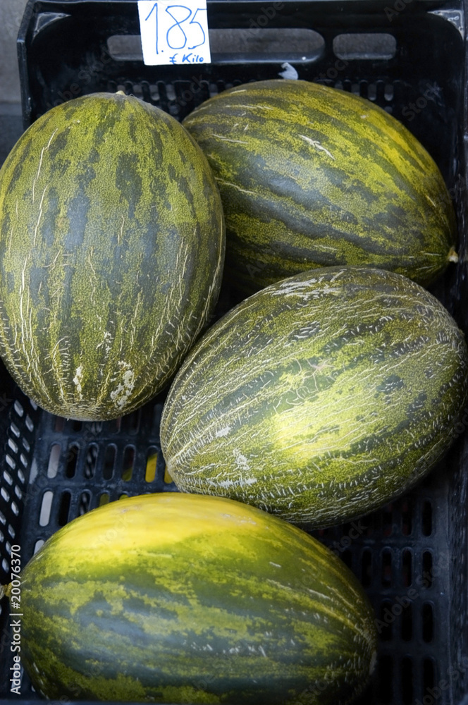 Melones en frutería