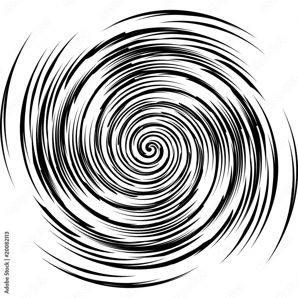 Black and white spiral vector