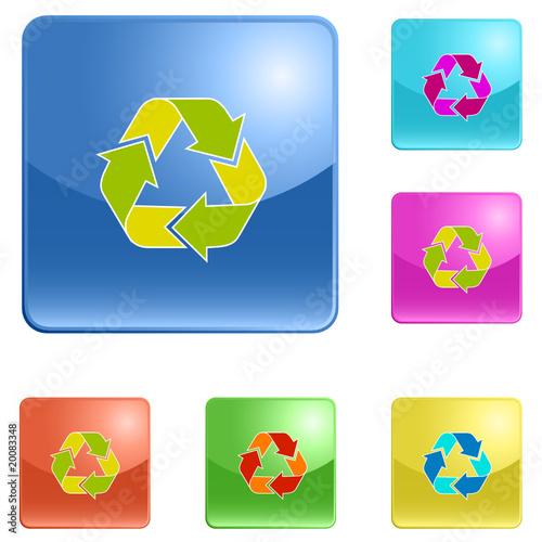 vector icons of recycle symbol