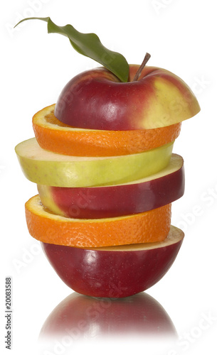 apples and orange slices