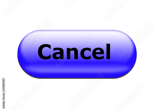 Blue Button Cancel photo