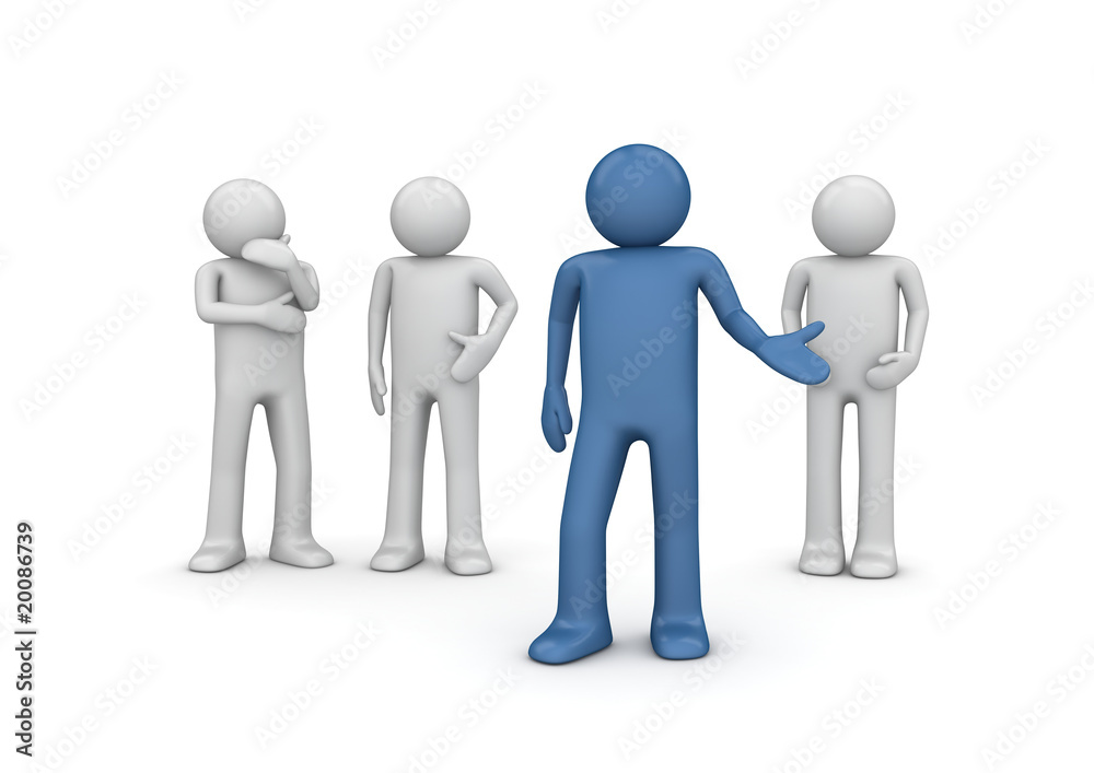Promenade four men (3d isolated characters series) Promenade four men (3d isolated characters series)