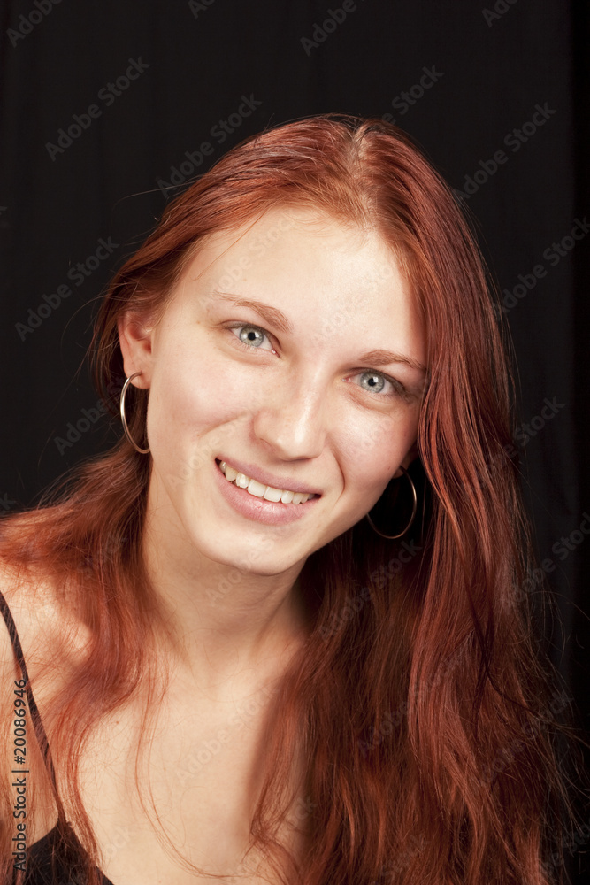 vibrant redhead teen