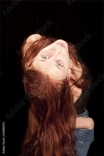 upside down redhead