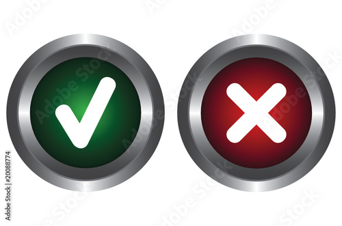 Two buttons with symbols