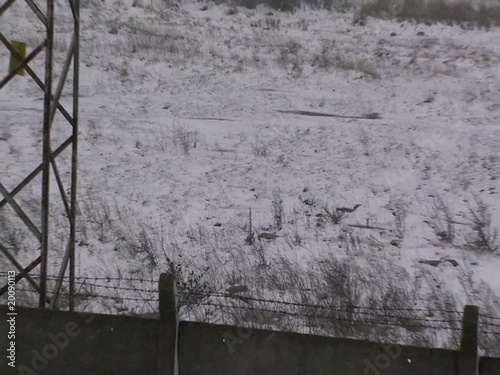 snow and wind