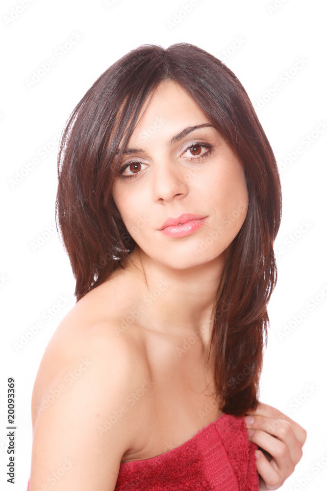 beautiful woman with towel beautiful woman with towel