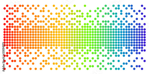 round pixel in rainbow color