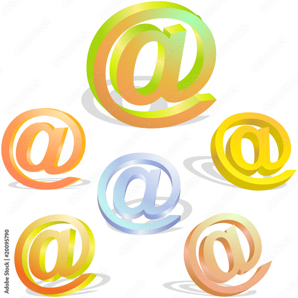 E-mail icon set for web. E-mail icon set for web.