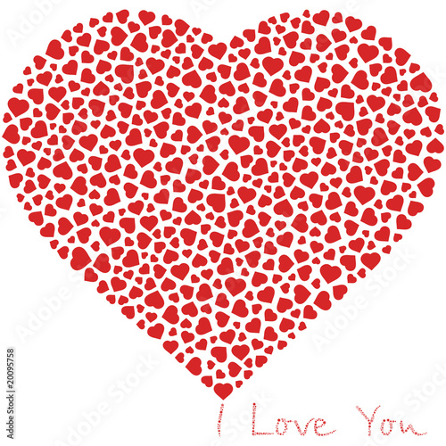 I love you. Love message.