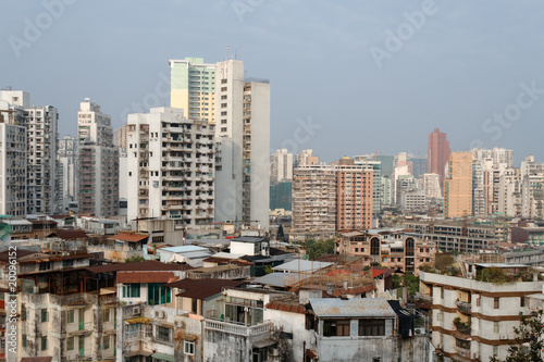 Various types of residential buildings in Macau
