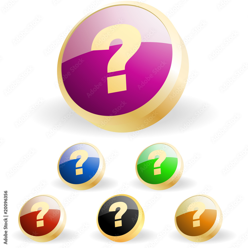 Question vector buttons. Question vector buttons.
