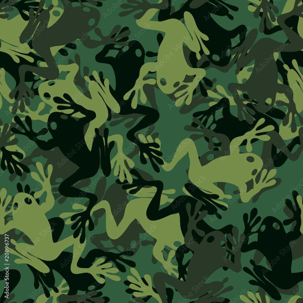 Vecteur Stock Vector. Seamless frog camouflage pattern | Adobe Stock