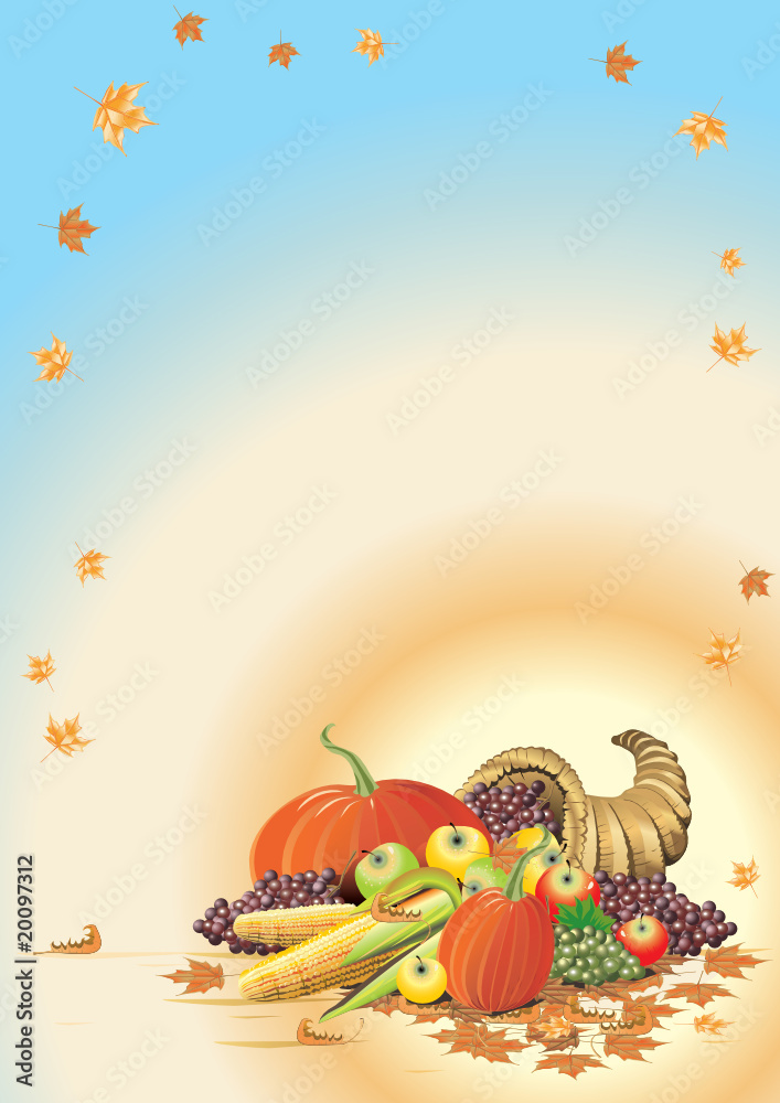 Vector. Thanksgiving postcard Vector. Thanksgiving postcard