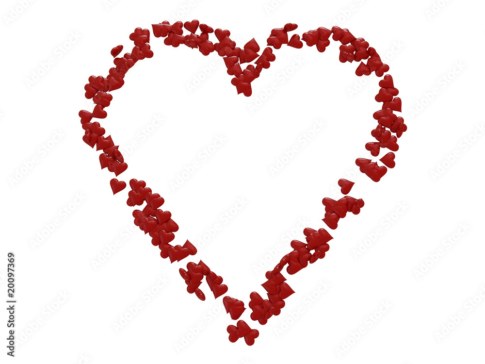 Isolated heart from little hearts Isolated heart from little hearts