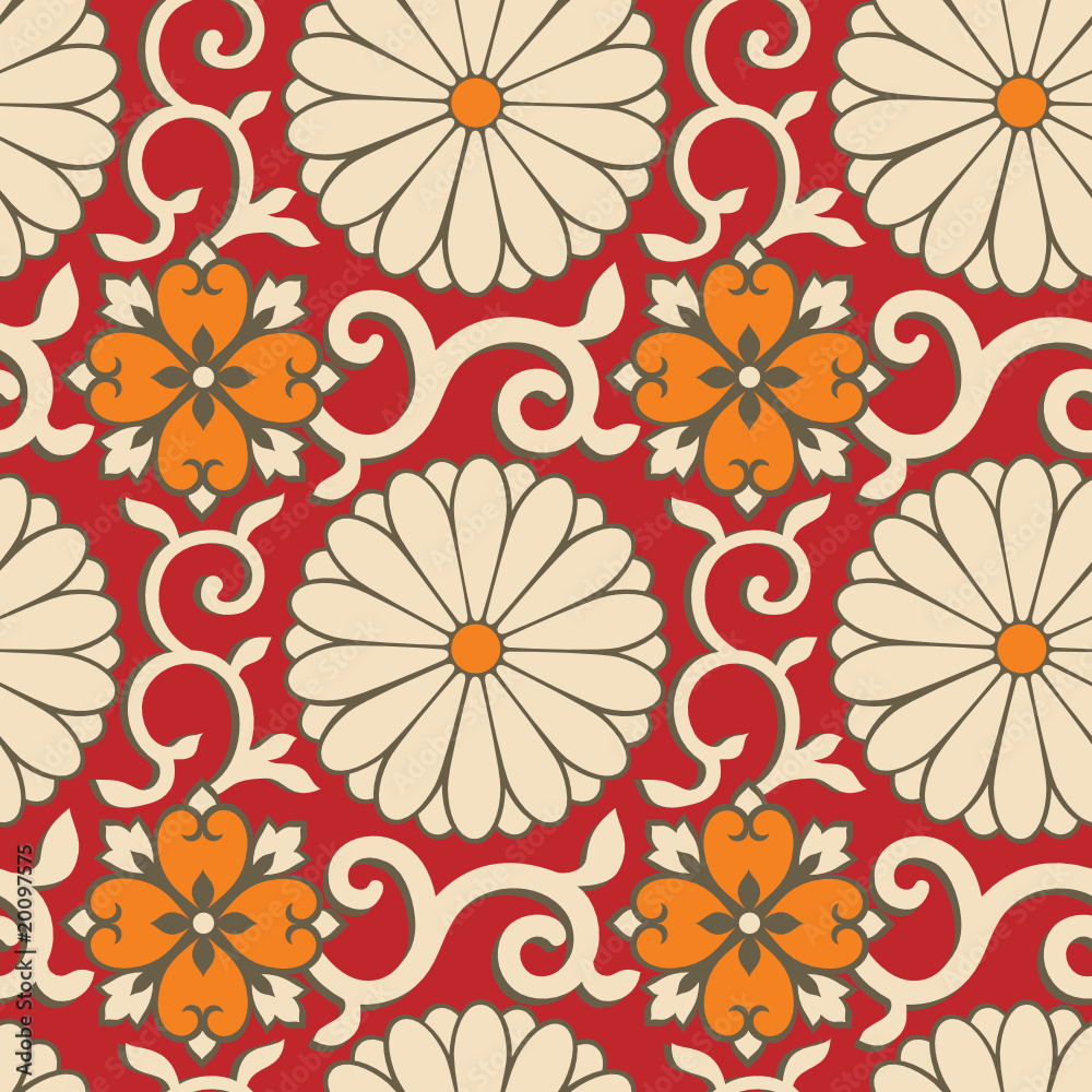Naklejka premium Vector. Seamless floral patterns.
