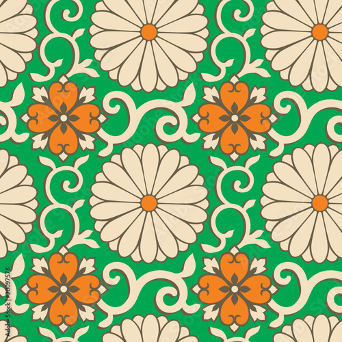 Vector. Seamless floral pattern