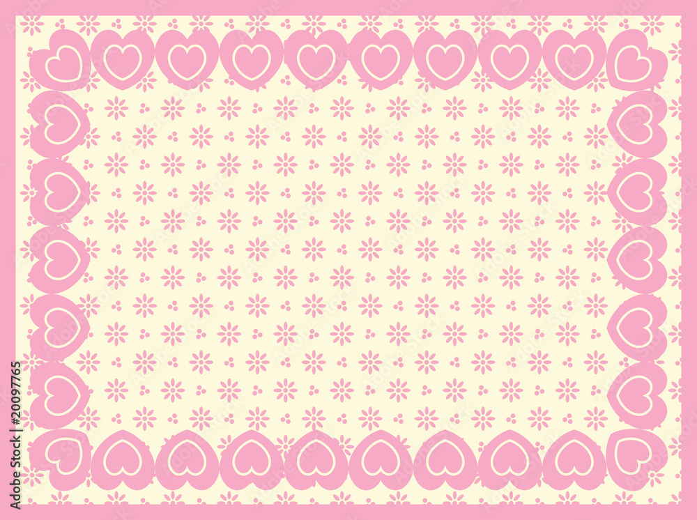 Vector Victorian Eyelet Copy Space with Border of Hearts Vector Victorian Eyelet Copy Space with Border of Hearts