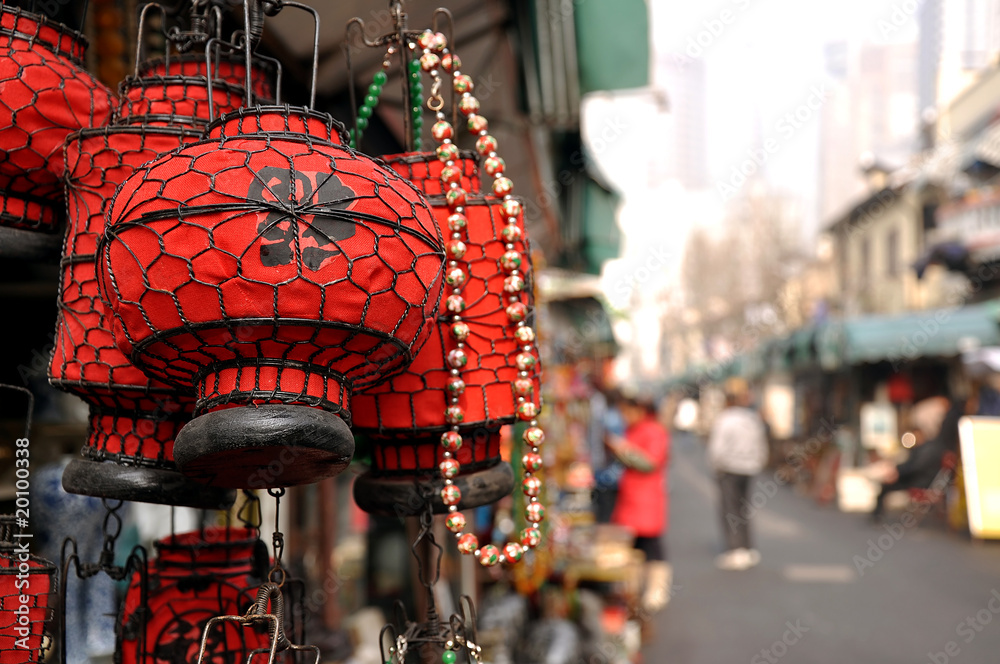 Fototapeta premium Marché des antiquités à Dongtai Lu, Shanghai - Chine