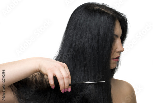 Cutting long hair