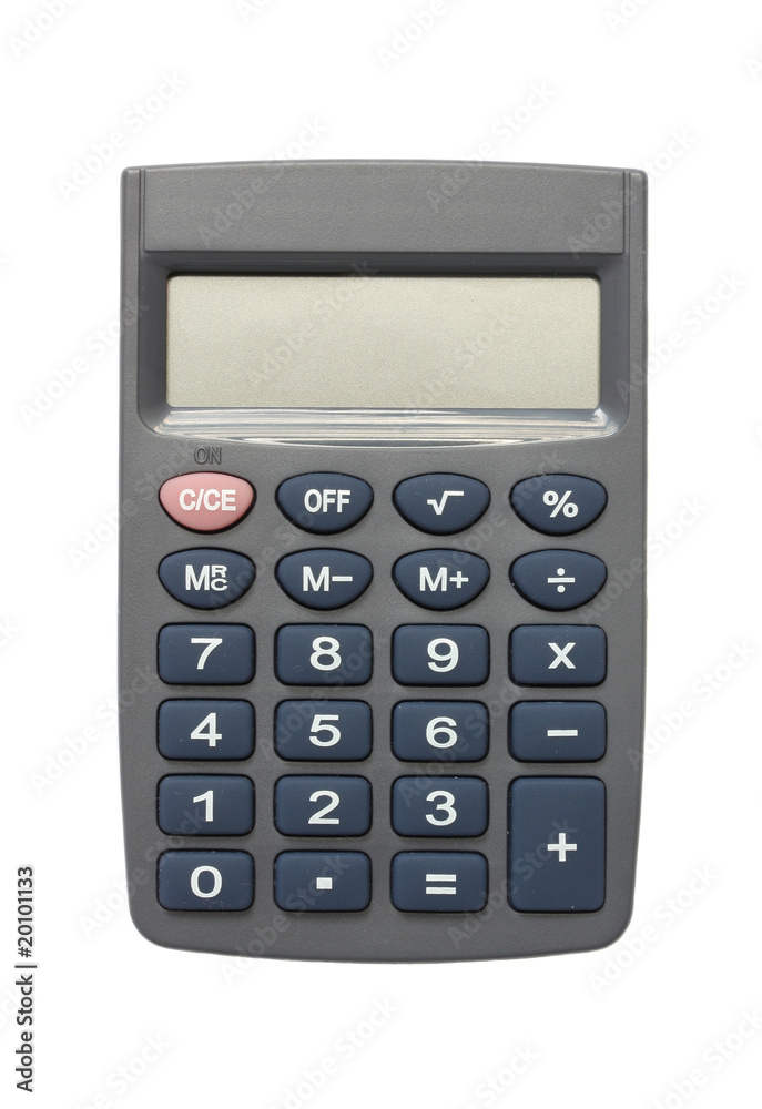 The calculator on a white background. The calculator on a white background.