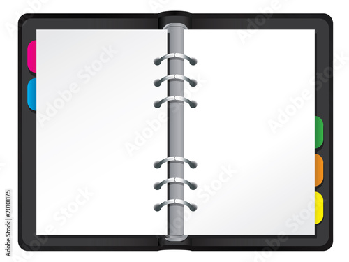 Blank vector filofax