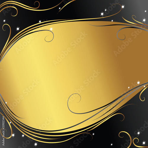 Background with gold ribbon