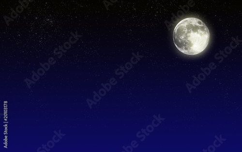Night sky with moon #20103178