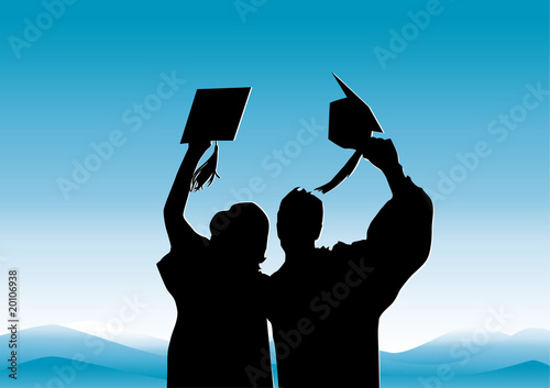 Graduation in silhouitte