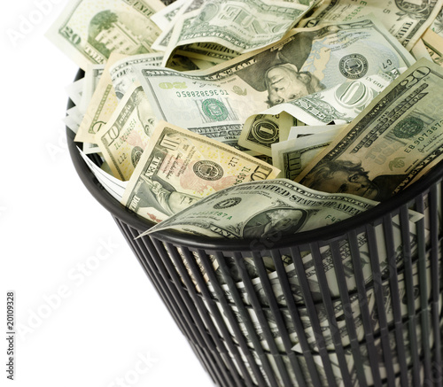 Tablou pe pânză dollars bin