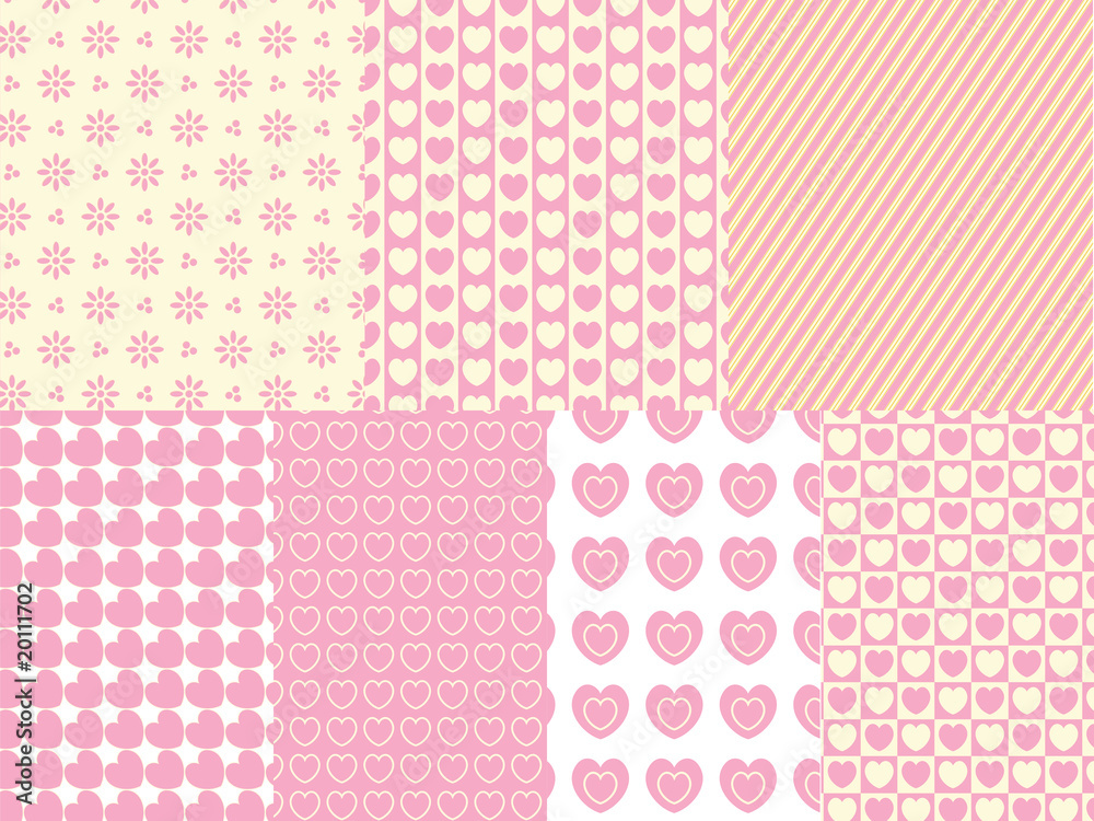 7 Vector Heart and Eyelet Background Swatches 7 Vector Heart and Eyelet Background Swatches