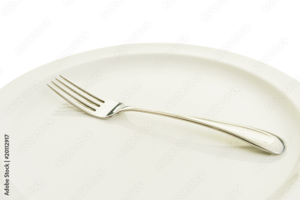 Fork on a plate