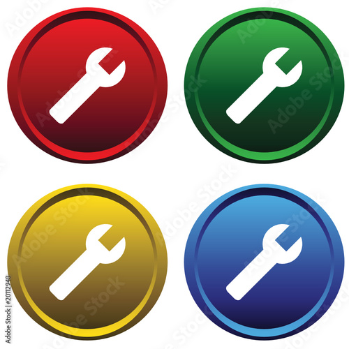 Plastic buttons with tool