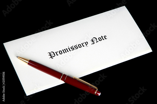 Promissory note or loan document photo
