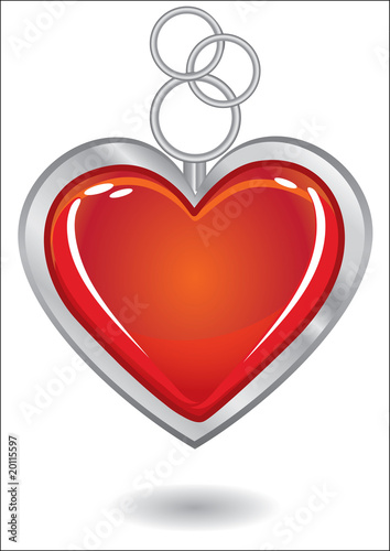 Silver trinket souvenir with love heart