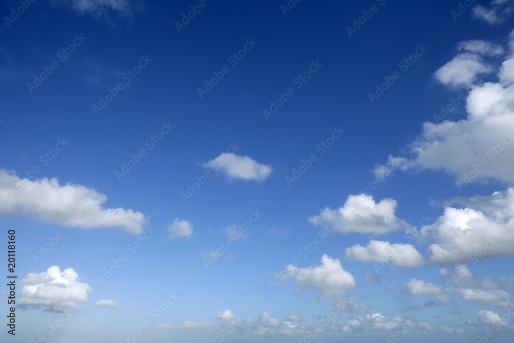 Blue beautiful sky with white clouds in sunny day Blue beautiful sky with white clouds in sunny day