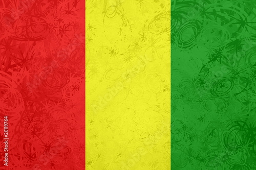 Flag of Guinea grunge texture