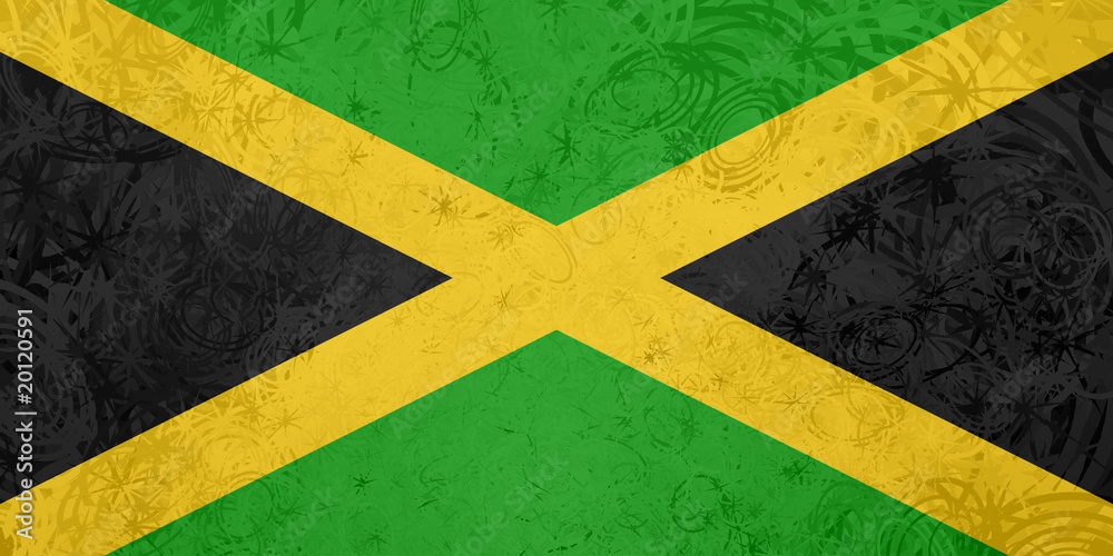 Flag of Jamaica grunge texture