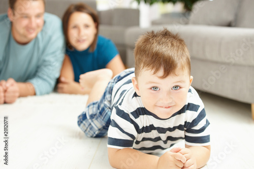 Little boy and parents