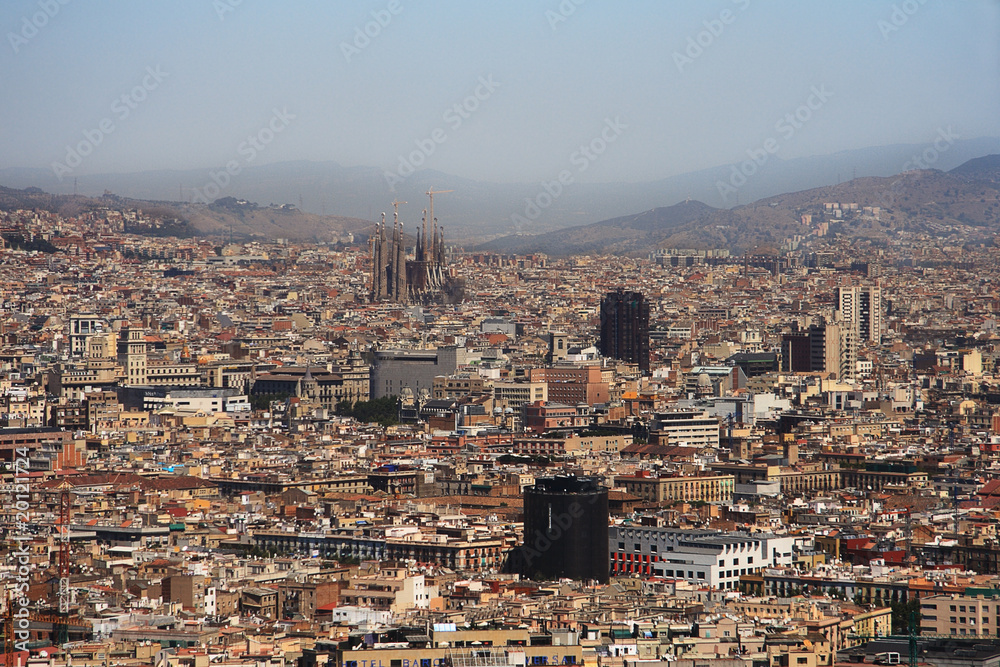 Panorama of Barcelona from Monjuic