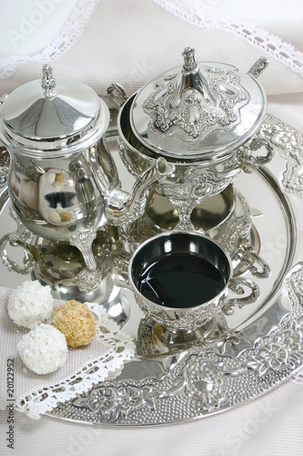 Slika na platnu tea set and cookies