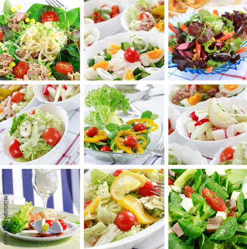 Healthy food collage