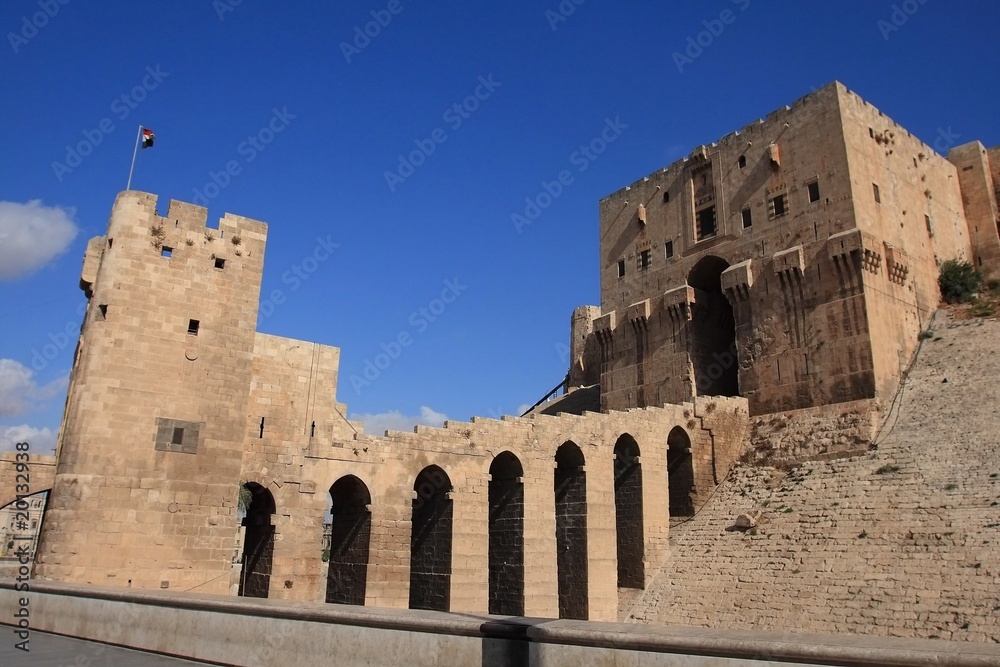 arab citadel in Aleppo, Syria