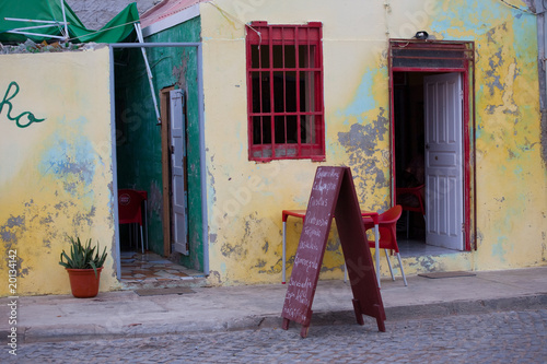 Old local cafe in Santa Maria, Sal island, Cape verde photo